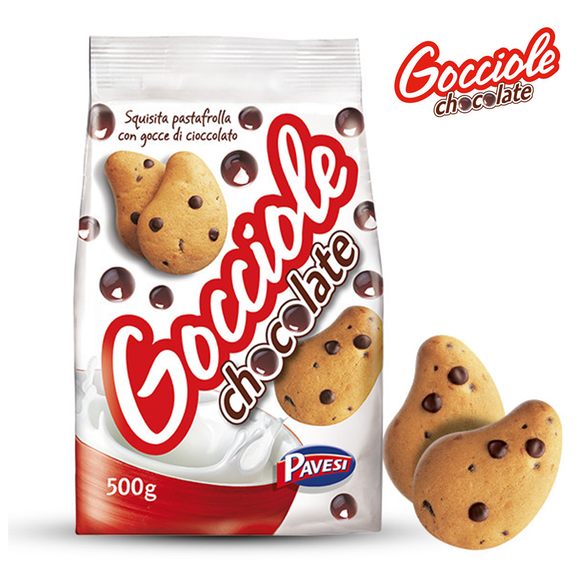 Gocciole Chocolate Pavesi - Italian Cookies, 500g